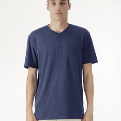  Unisex Relaxed-Fit Henley T-Shirt