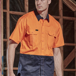  Mens Hi Vis Short Sleeve Shirt